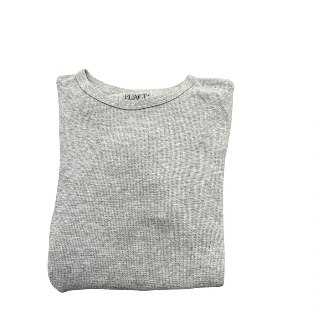 The Children's Place‎ Boys Gray Thermal Long Sleeve Shirt Size Large 10/12